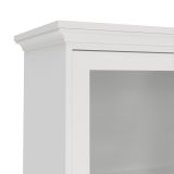 Mobile vetrina vintage 2 ante 96x41x200h cm bianco - Honore