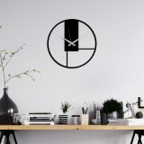 Orologio Nero Materiale Struttura in Metallo 49x49h cm, - Mopalila