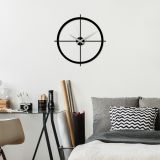 Orologio Nero Materiale Struttura in Metallo 49x49h cm, - Moretoha