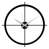 Orologio Nero Materiale Struttura in Metallo 49x49h cm, - Moretoha