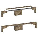 Panca allungabile acero 290x25x45h cm - Yutu