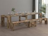 Panca allungabile acero 290x25x45h cm - Yutu