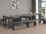 Panca allungabile ardesia 290x25x45h cm - Quedan