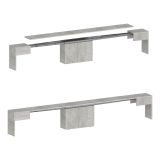 Panca allungabile cemento 290x25x45h cm - Quedan
