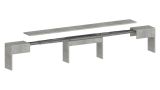 Panca allungabile cemento 290x25x45h cm - Quedan