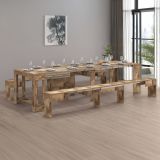 Panca allungabile effetto legno acero 290x25x45h cm - Quedan