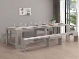 Panca allungabile grigia 290x25x45h cm - Quedan