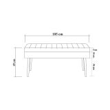 Panca Alph, Panchina multiuso, Seduta per ospiti, Cassapanca multifunzione, 90x39h40 cm, Noce e Antracite