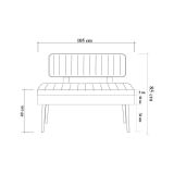 Panca Alpha, Panchina multiuso, Seduta per ospiti, Cassapanca multifunzione, 90x39h40 cm, Noce e Antracite