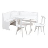 Panca Bianco Materiale Struttura in Legno Massello Altezza Seduta 45 cm 172x50x86h cm, Colore Seduta Bianco - Dstockto