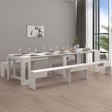 Panca estensibile da pranzo bianca lucida 290x25x45h cm - Quedan