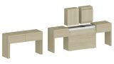 Panca estensibile olmo 290x25x45h cm - Quedan