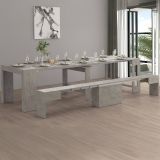 Panca grigia allungabile 290x25x45h cm - Yutu