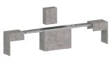 Panca grigia allungabile 290x25x45h cm - Yutu