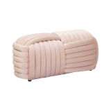 Panca Marokopa, Panchina multiuso, Seduta per ospiti, Cassapanca multifunzione, 90x45 h45 cm, Rosa
