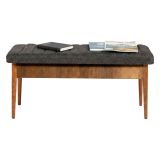 Panca Marrone Noce blu Peso Supportato 130 kg Colore Struttura blu 110x40x48h cm, Altezza Seduta 48 cm - Arielli