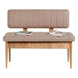 Panca Marrone Quercia Rosa Peso Supportato 150 kg Colore Struttura Rosa 110x40x85h cm, Altezza Seduta 51 cm - Salento