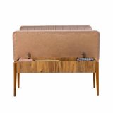 Panca Marrone Quercia Rosa Peso Supportato 150 kg Colore Struttura Rosa 110x40x85h cm, Altezza Seduta 51 cm - Salento