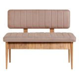 Panca Marrone Quercia Rosa Peso Supportato 150 kg Colore Struttura Rosa 110x40x85h cm, Altezza Seduta 51 cm - Salento