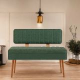 Panca Marrone Quercia Verde Peso Supportato 150 kg Colore Struttura Verde 105x40x85h cm, Altezza Seduta 40 cm - Barthelemy