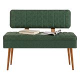 Panca Marrone Quercia Verde Peso Supportato 150 kg Colore Struttura Verde 105x40x85h cm, Altezza Seduta 40 cm - Barthelemy