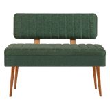 Panca Marrone Quercia Verde Peso Supportato 150 kg Colore Struttura Verde 105x40x85h cm, Altezza Seduta 40 cm - Barthelemy