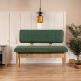 Panca Marrone Quercia Verde Peso Supportato 150 kg Colore Struttura Verde 110x40x85h cm, Altezza Seduta 48 cm - Salento