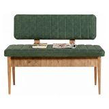 Panca Marrone Quercia Verde Peso Supportato 150 kg Colore Struttura Verde 110x40x85h cm, Altezza Seduta 48 cm - Salento