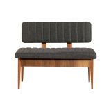 Panca Mirphak, Panchina multiuso, Seduta per ospiti, Cassapanca multifunzione, 110x40h85 cm, Noce e Antracite