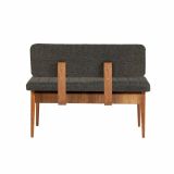 Panca Mirphak, Panchina multiuso, Seduta per ospiti, Cassapanca multifunzione, 110x40h85 cm, Noce e Antracite