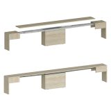 Panca olmo estensibile 290x25x45h cm - Yutu