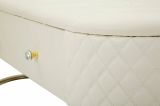 Panca shabby bianca e oro 120x40x43h cm - Golfo