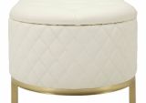 Panca shabby bianca e oro 120x40x43h cm - Golfo