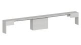 Panca Torquato, Set di 2 sedute per tavolo da pranzo, Panche allungabili, 290x25h45 cm, Bianco