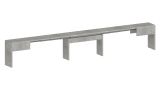 Panca Torquato, Set di 2 sedute per tavolo da pranzo, Panche allungabili, 290x25h45 cm, Cemento