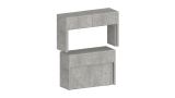 Panca Torquato, Set di 2 sedute per tavolo da pranzo, Panche allungabili, 290x25h45 cm, Cemento