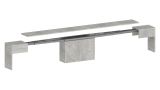 Panca Torquato, Set di 2 sedute per tavolo da pranzo, Panche allungabili, 290x25h45 cm, Cemento