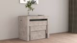 Panca Torquato, Set di 2 sedute per tavolo da pranzo, Panche allungabili, 290x25h45 cm, Grigio
