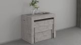 Panca Torquato, Set di 2 sedute per tavolo da pranzo, Panche allungabili, 290x25h45 cm, Grigio