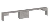 Panca Torquato, Set di 2 sedute per tavolo da pranzo, Panche allungabili, 290x25h45 cm, Grigio