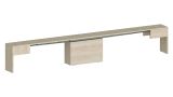 Panca Torquato, Set di 2 sedute per tavolo da pranzo, Panche allungabili, 290x25h45 cm, Olmo