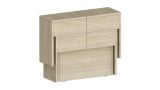 Panca Torquato, Set di 2 sedute per tavolo da pranzo, Panche allungabili, 290x25h45 cm, Olmo