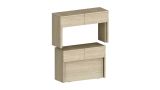 Panca Torquato, Set di 2 sedute per tavolo da pranzo, Panche allungabili, 290x25h45 cm, Olmo