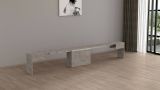 Panca Ubertino, Seduta per tavolo da pranzo, Panca singola allungabile, 290x25h45 cm, Grigio