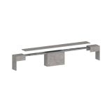 Panca Ubertino, Seduta per tavolo da pranzo, Panca singola allungabile, 290x25h45 cm, Grigio