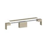 Panca Ubertino, Seduta per tavolo da pranzo, Panca singola allungabile, 290x25h45 cm, Olmo