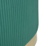 Panca Verde oro con due Sgabelli, Panca Contenitore Materiale Struttura in Metallo 80x37x42h cm, Colore Seduta Verde - Soroti