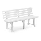 Panchina da esterno Artur, 145x49h74 cm, Bianco