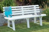 Panchina da esterno Artur, 145x49h74 cm, Bianco