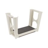 Panchina da esterno Barry, 58x29h37 cm, Beige e Marrone